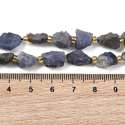 Raw Rough Natural Tanzanite Beads Strands G-D101-A12-1