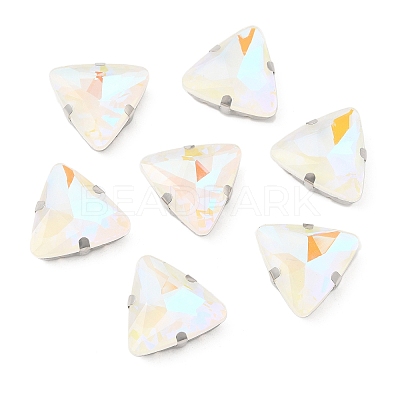 Mocha Fluorescent(MI) Triangle Sew on Rhinestone GGLA-Q086-01A-P01-1