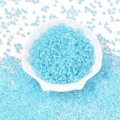 6/0 Inside Colours Transparent Glass Seed Beads X1-SEED-T007-07E-1