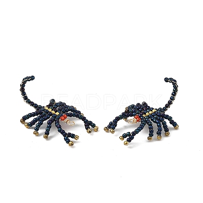 Glass Seed Beaded Pendants PALLOY-MZ01425-1