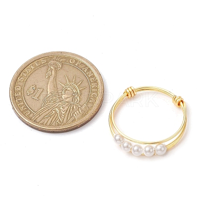 Round Shell Pearl Rings RJEW-TA00117-1