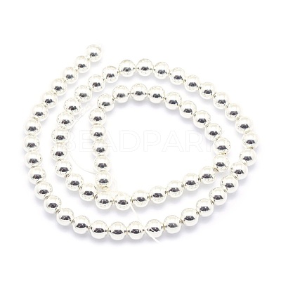 Electroplate Non-magnetic Synthetic Hematite Beads Strands G-L485-01C-S-1