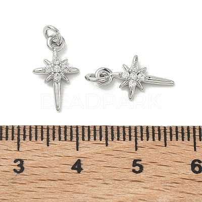 SHEGRACE Brass Micro Pave Cubic Zirconia Pendants XGRQ3D285-480P-1