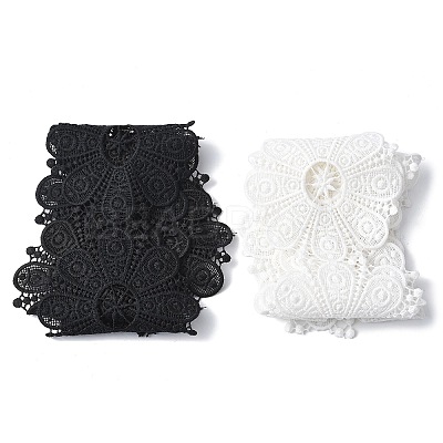 Flower Polyester Embroidery Lace Ribbon OCOR-XCP0002-63-1