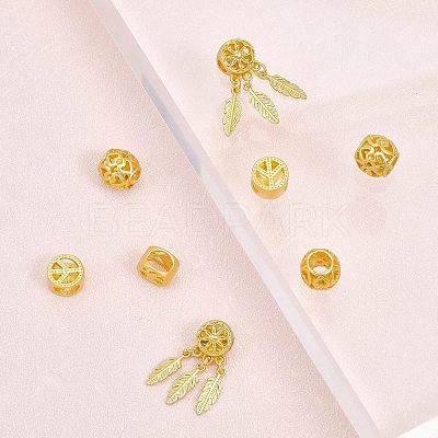3 Style Alloy European Beads FIND-CA0006-17-1
