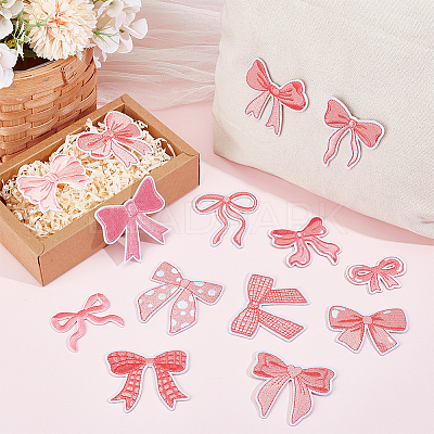14Pcs 14 Styles Computerized Embroidery Cloth Iron on/Sew on Patches PATC-BC0001-18-1