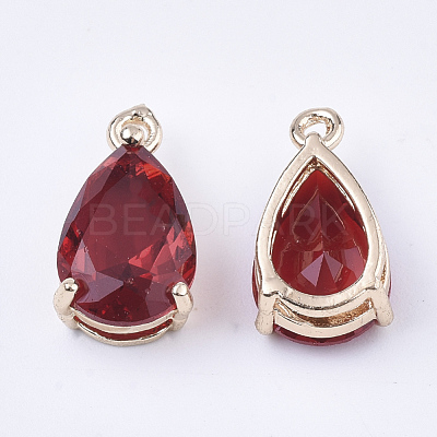 Transparent Glass Charms GLAA-T007-11E-1