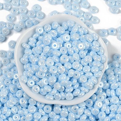 Opaque Colours Luster Glass Seed Beads X1-SEED-P008-01C-09-1