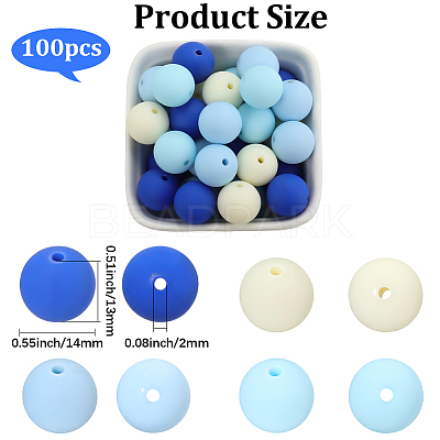 Rubberized Style Imitated Silicone Acrylic Beads MACR-PA0001-06A-02-1