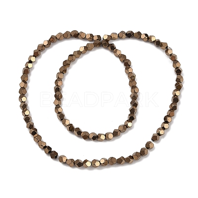 Electroplated Synthetic Non-magnetic Hematite Beads Strands G-A234-G03-01F-1