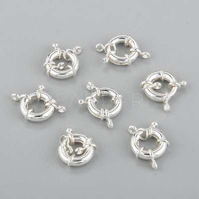 Rack Plating Brass Spring Ring Clasps KK-D399-B-S-NF-1