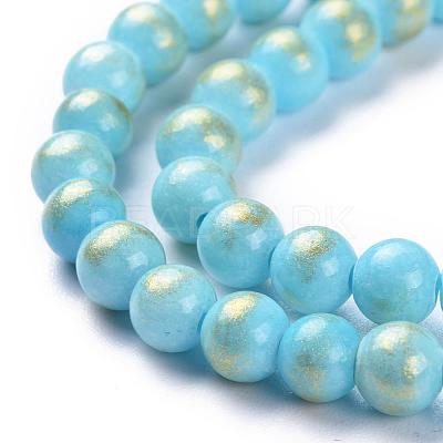 Natural Mashan Jade Beads Strands G-P232-01-H-8mm-1
