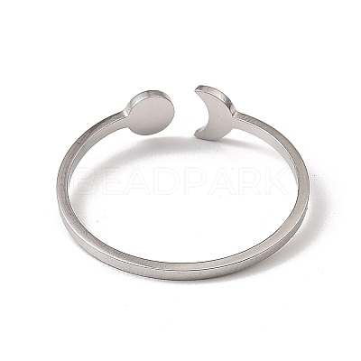 Non-Tarnish 304 Stainless Steel Open Cuff Rings X-RJEW-Q808-01A-P-1