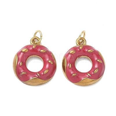304 Stainless Steel Enamel Pendants STAS-K330-18G-1
