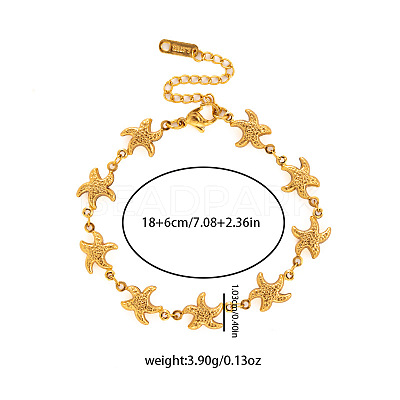 304 Stainless Steel Link Bracelets for Women FS-WGCA705-05-1