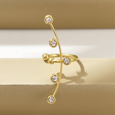 304 Stainless Steel Cuff Earrings EJEW-A124-02G-1