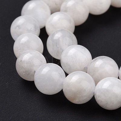 Natural Rainbow Moonstone Round Beads Strands G-P088-57-6mm-1