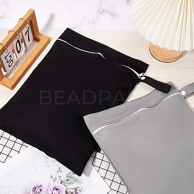 2Pcs 2 Colors Polyester Zipper Bags ABAG-CN0001-12-1