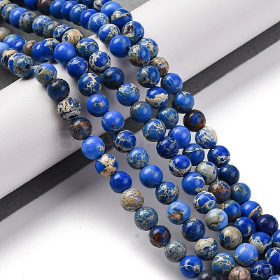 Dyed Natural Regalite/Imperial Jasper/Sea Sediment Jasper Beads Strands G-B124-C02-01-1