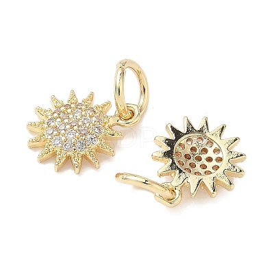 Brass Micro Pave Cubic Zirconia Pendants KK-D386-16G-02-1