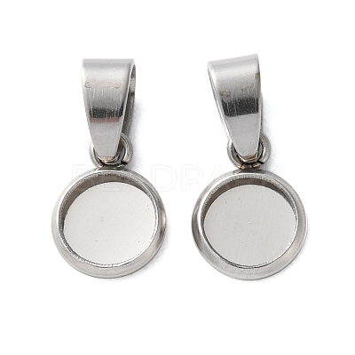 304 Stainless Steel Pendant Cabochon Settings STAS-L282-010P-01-1