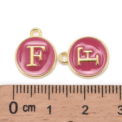 Golden Plated Alloy Enamel Charms X-ENAM-S118-08F-1