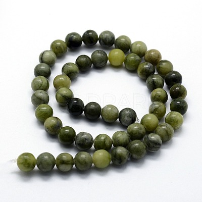 Natural Chinese Southern Jade Beads Strands X-G-I199-07-6mm-1