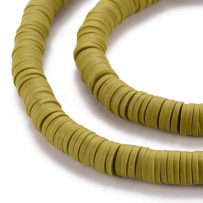 Handmade Polymer Clay Bead Strands X-CLAY-T002-6mm-55-1