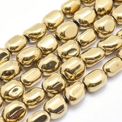 Electroplate Non-magnetic Synthetic Hematite Beads Strands G-L488-A-04-1