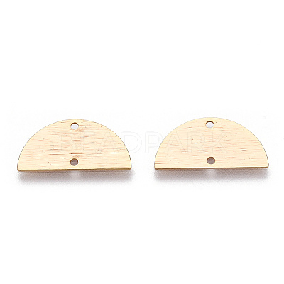 Brass Semi Circle Links Connectors X-KK-G331-58G-A-NF-1