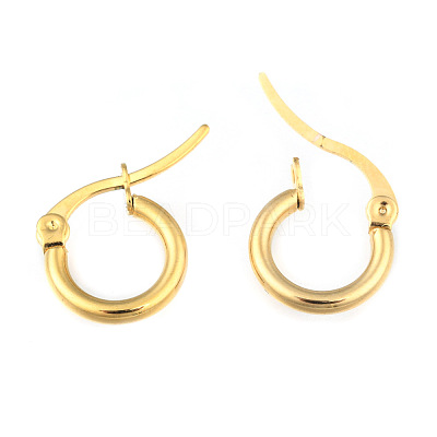 Ion Plating(IP) 304 Stainless Steel Hoop Earrings EJEW-F105-36G-1