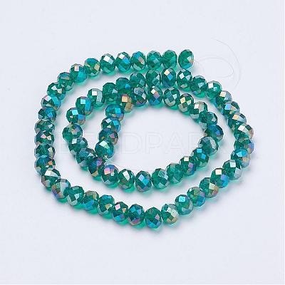Electroplate Glass Beads GR8MM-AB-1