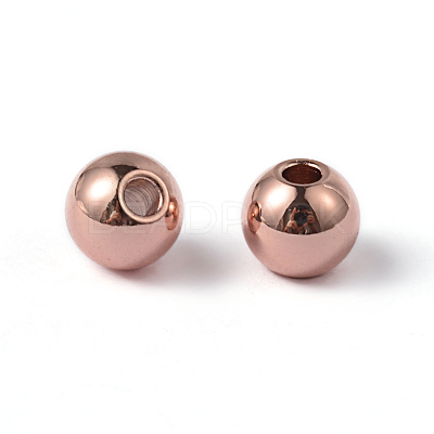 Round Ion Plating(IP) 202 Stainless Steel Beads X-STAS-O091-A-04RG-1