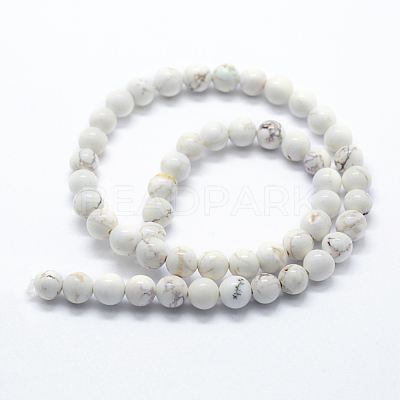 Natural Magnesite Beads Strands G-I199-27-12mm-1