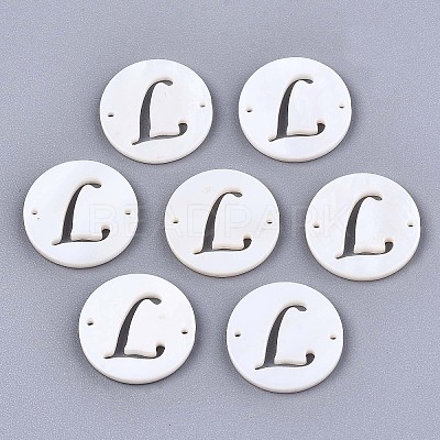 Natural Freshwater Shell Links Connectors SHEL-S276-120L-1