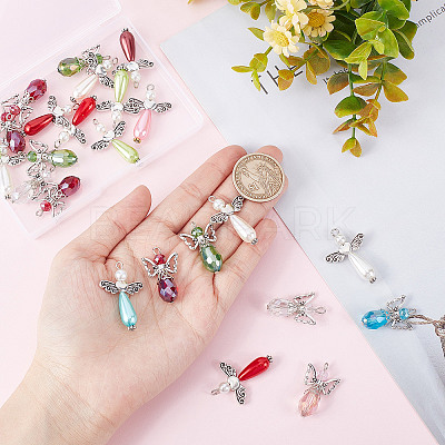 30Pcs 2 Style Alloy Pendants FIND-SC0004-06-1