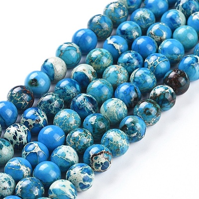 Natural Imperial Jasper Beads Strands G-G814-07-8mm-1
