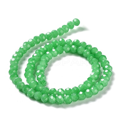 Baking Paint Imitation Jade Glass Bead Strands DGLA-A034-J6MM-A10-1
