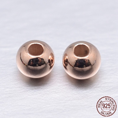 Round 925 Sterling Silver Spacer Beads STER-M103-04-2mm-RG-1