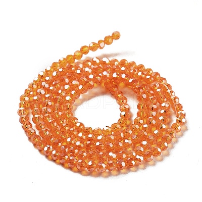 Electroplate Transparent Glass Beads Strands EGLA-A035-T3mm-A05-1