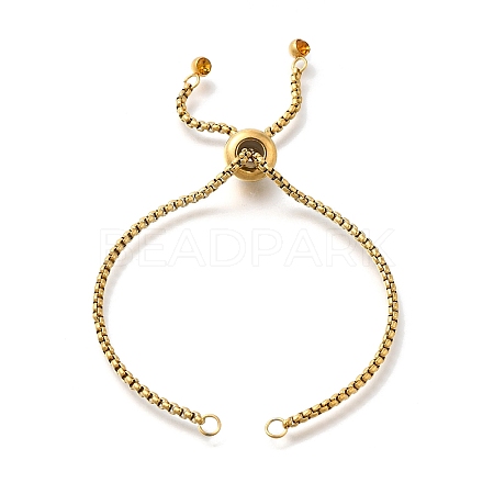 Adjustable 304 Stainless Steel Slider Bracelet/Bolo Bracelets Making STAS-I153-03G-04-1