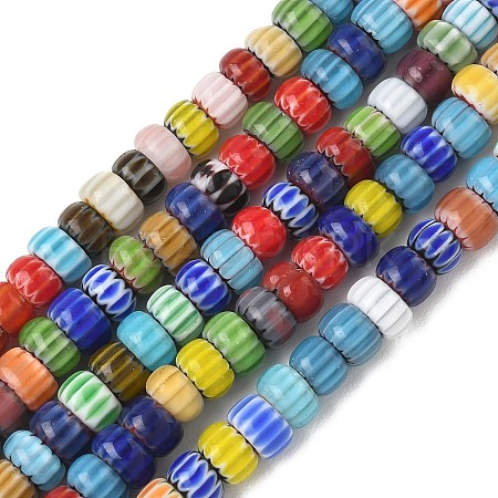 Handemade Millefiori Lampwork Beads LAMP-D009-01B-1