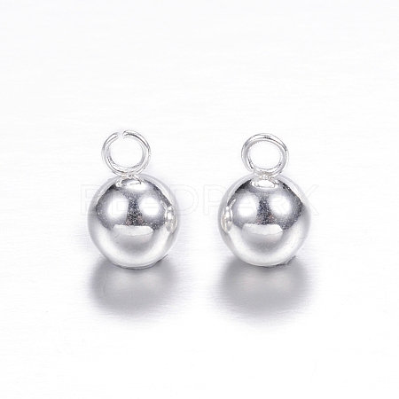 304 Stainless Steel Sphere Charms STAS-G085-18S-1