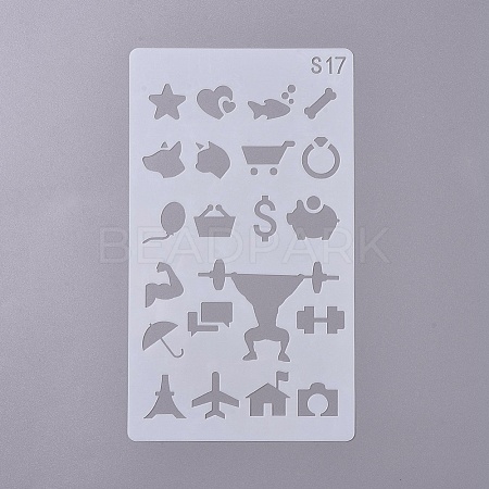 (Clearance Sale)Plastic Drawing Stencil DIY-WH0155-09-1