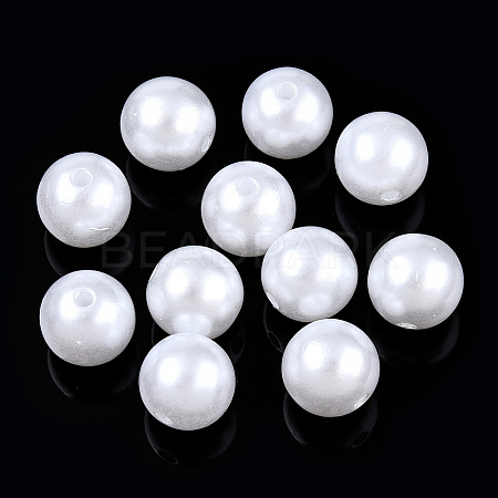 Imitated Pearl Acrylic Beads OACR-ZX005-35B-1