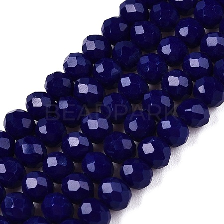 Opaque Solid Color Imitation Jade Glass Beads Strands EGLA-A044-P4mm-D07-1