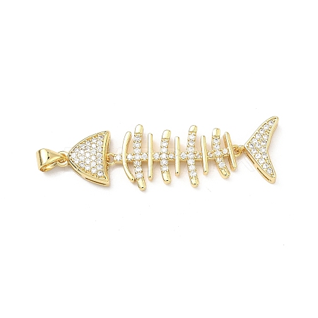 Brass Micro Pave Cubic Zirconia Pendants KK-P345-68G-1