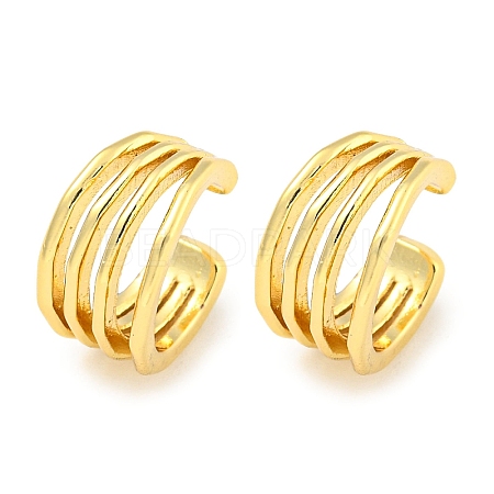 Brass Cuff Earrings EJEW-C104-143G-1