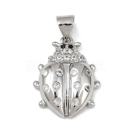 Brass Micro Pave Cubic Zirconia Pendants KK-A260-07D-P-1