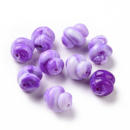 Two Tone Opaque Acrylic Beads OACR-P013-31A-1